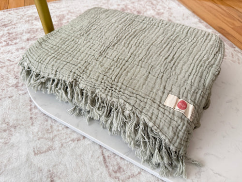 4 Layer Muslin Cotton Throw Blanket