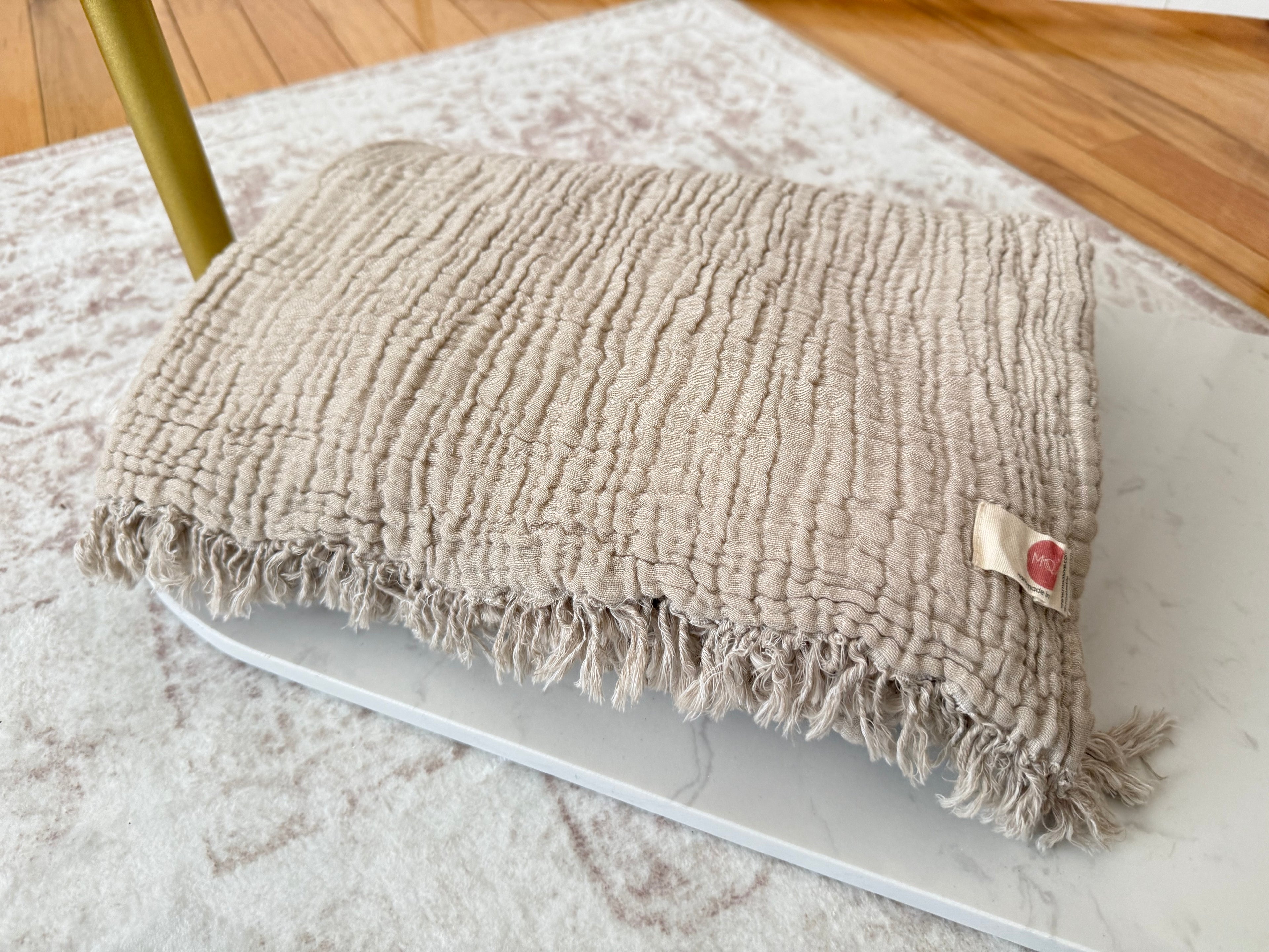 4 Layer Muslin Cotton Throw Blanket