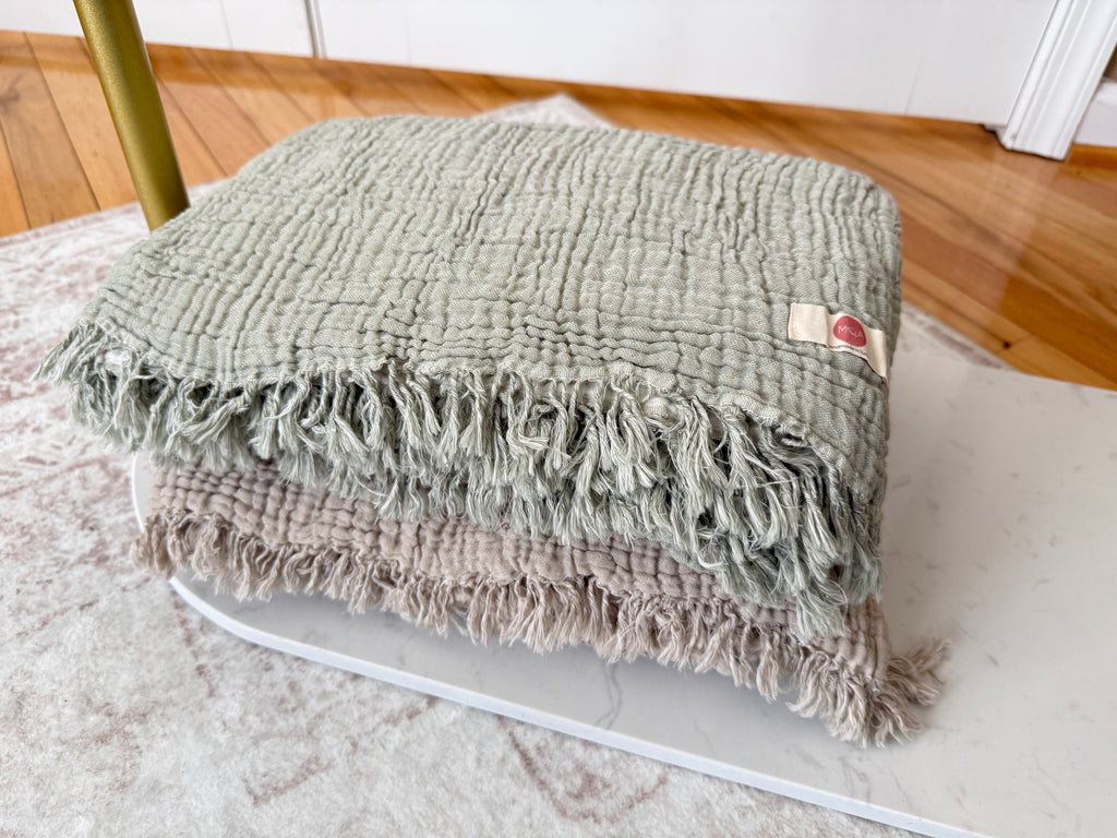 4 Layer Muslin Cotton Throw Blanket