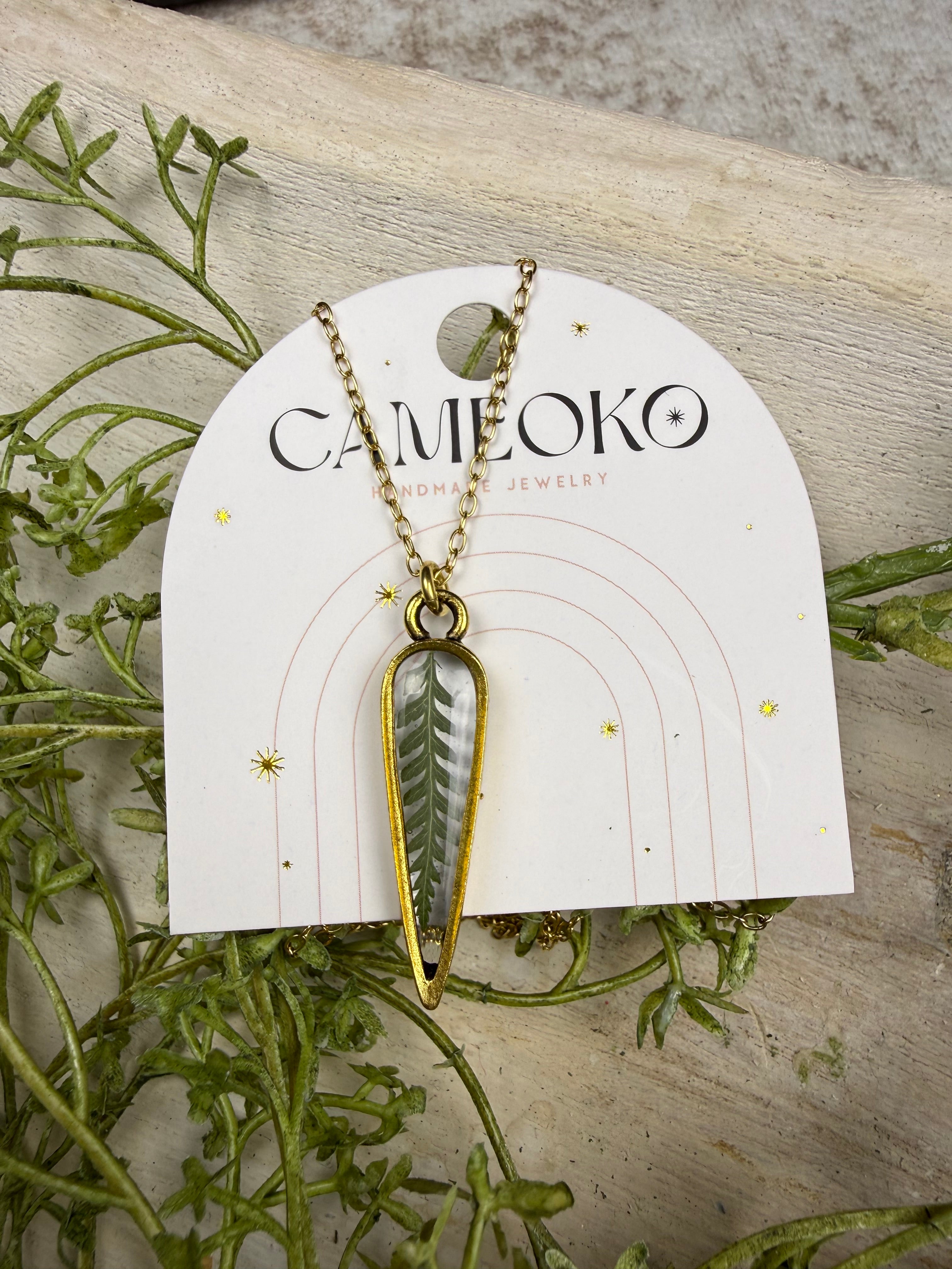 The Pressed Fern Spike Necklace