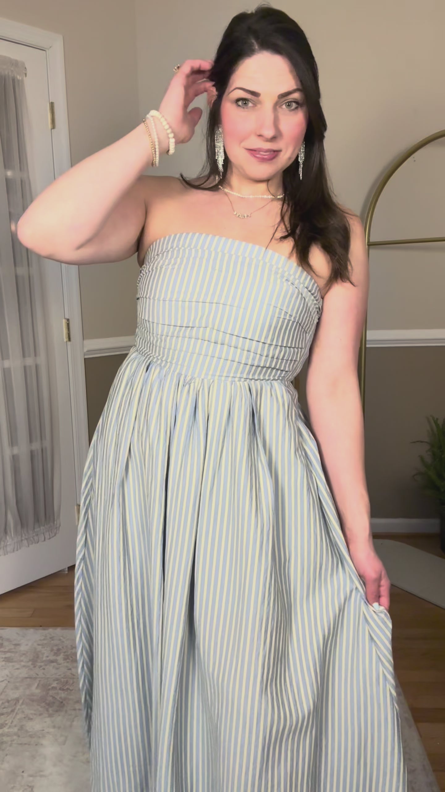 Strapless Flare Maxi Dress