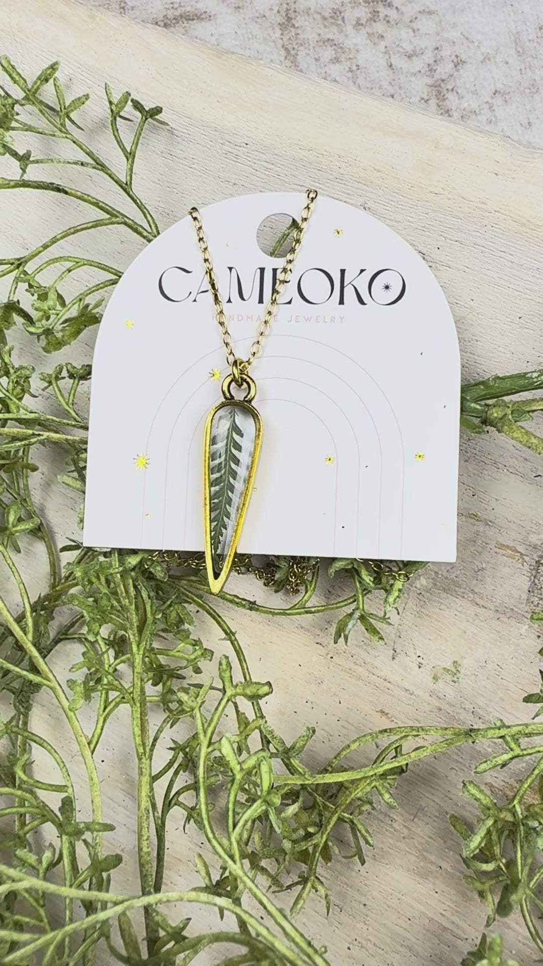 The Pressed Fern Spike Necklace